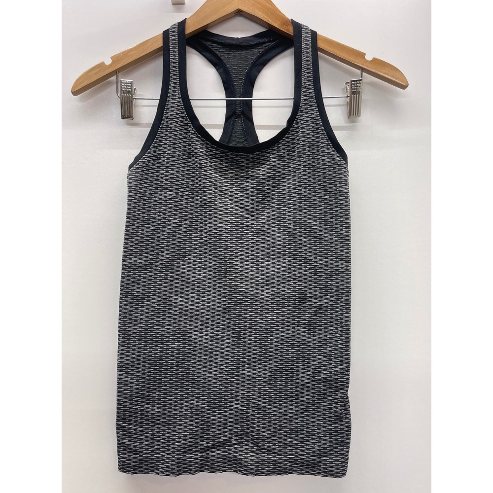 Victorias Secret VSX Sport Racerback Tank Top Gray Black Space Dye XS Regular